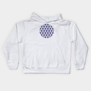 Shibori hexagon Kids Hoodie